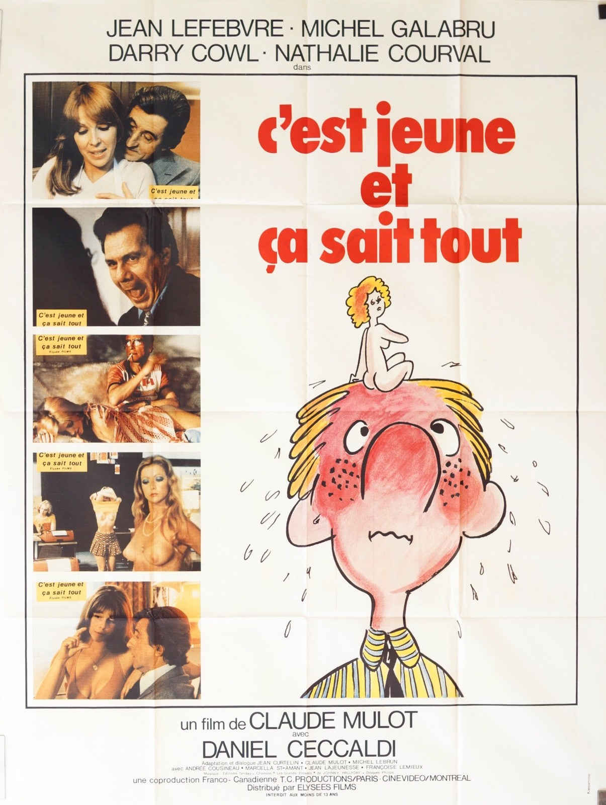 C’EST JEUNE ET CA SAIT TOUT JEAN LEFEBVRE MOVIE POSTER ORIGINAL 120X160