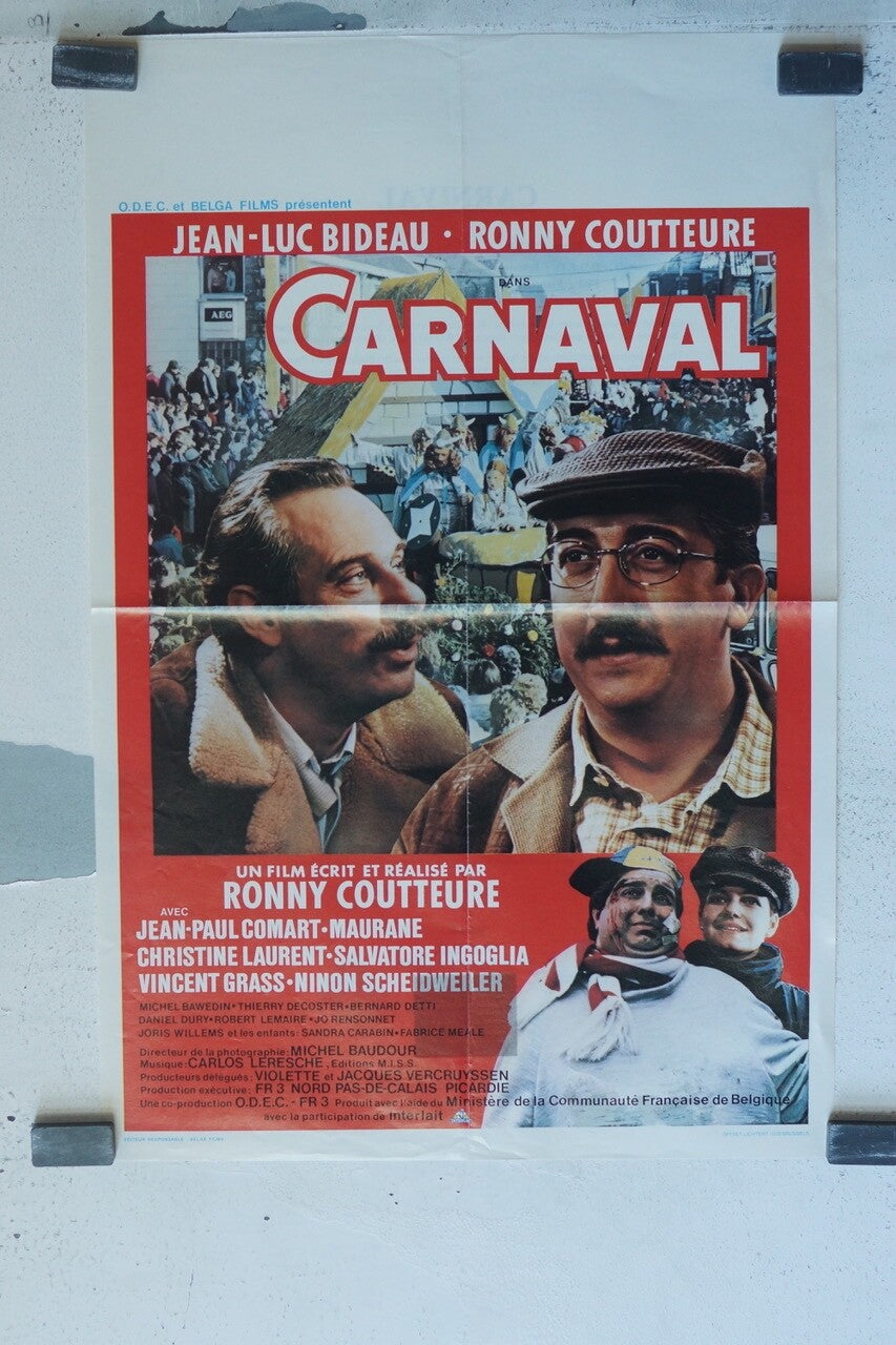 CARNAVAL, MOVIE POSTER BELGIAN MOVIE POSTER ORIGINAL 37X54 JEAN-LUC BIDEAU