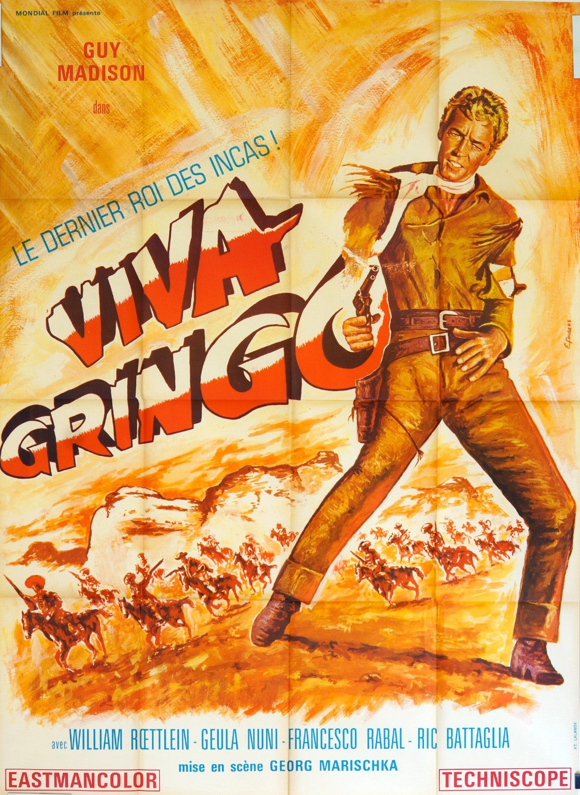 VIVA GRINGO GUY MADISON MOVIE POSTER ORIGINAL 120x160