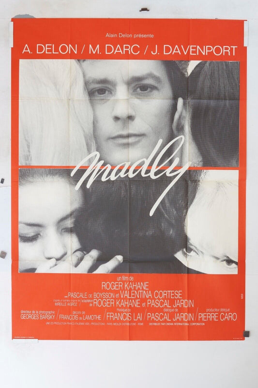 MADLY MOVIE POSTER ORIGINAL (120x160) ALAIN DELON