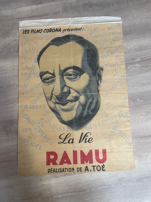 Raimu « La vie » A.Toé ORIGINAL MOVIE POSTER (60X80) Raimu