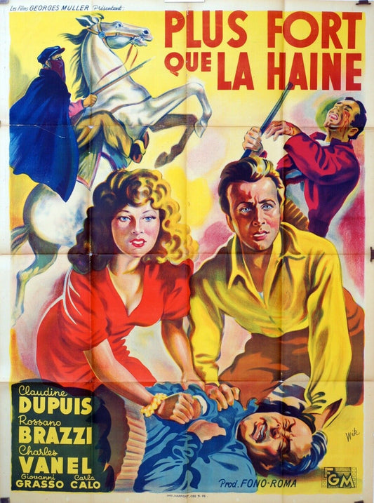 PLUS FORT QUE LA HAINE ORIGINAL MOVIE POSTER 120x160 CLAUDINE DUPUIS