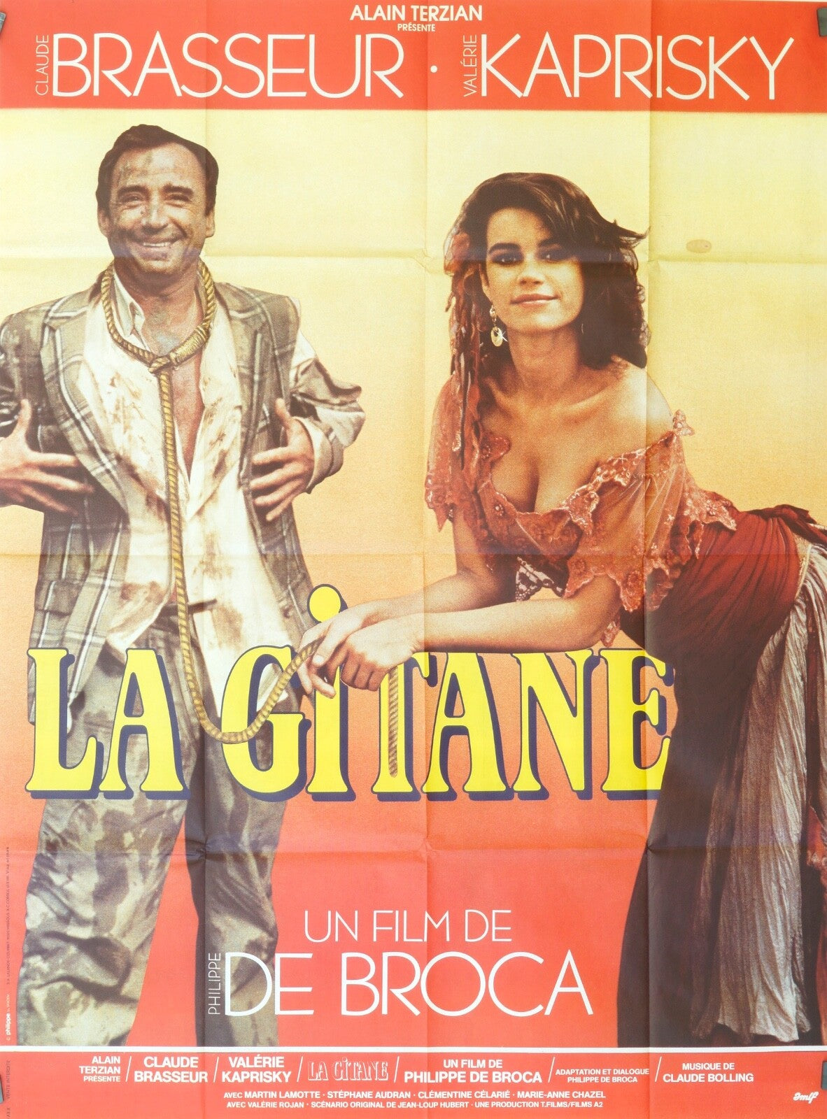 LA GITANE MOVIE POSTER ORIGINAL 120x160  CLAUDE BRASSEUR