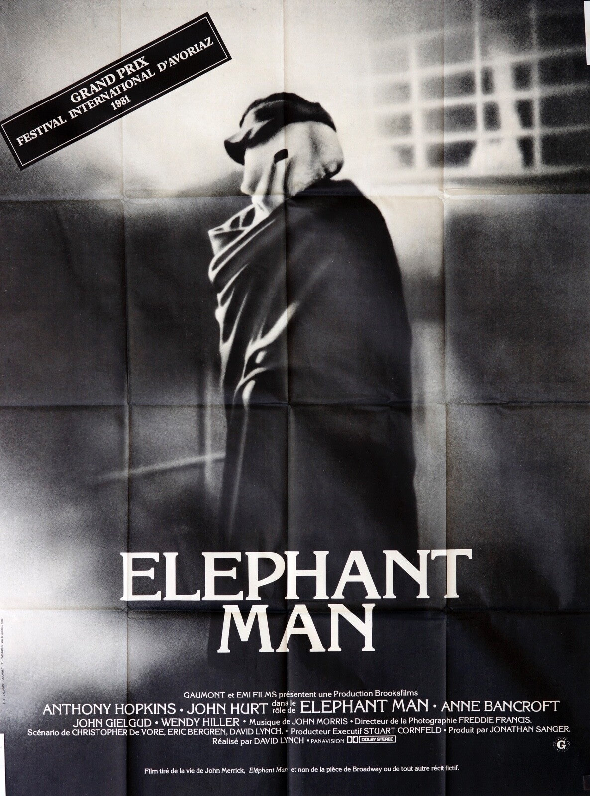 ELEPHANT MAN MOVIE POSTER ORIGINAL (120x160) ANTHONY HOPKINS