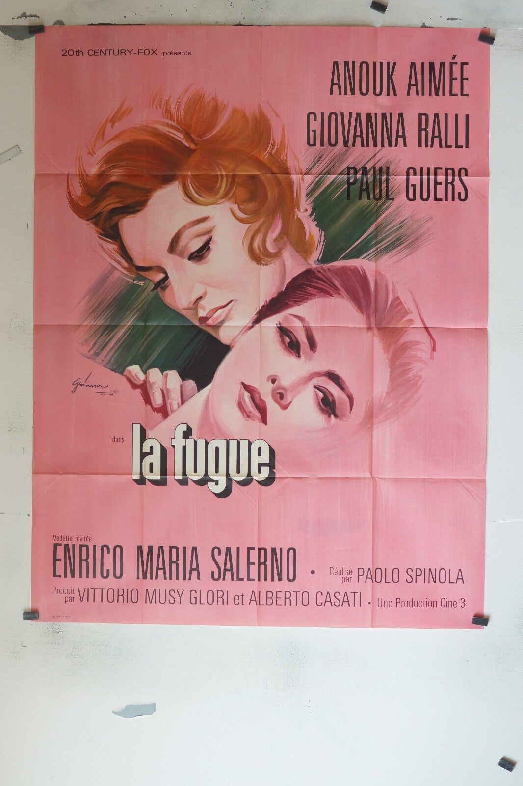LA FUGUE ORIGINAL 120x160 ANOUK AIMÉ – GIOVANNA RALLI