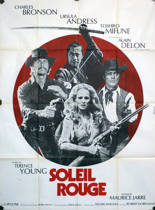 LE SOLEIL ROUGE CHARLES BRONSON MOVIE POSTER ORIGINAL 120x160