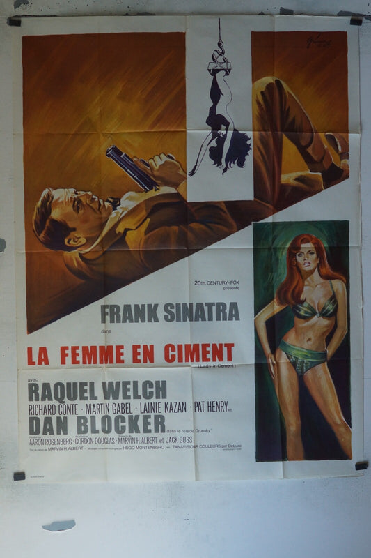 LA FEMME EN CIMENT MOVIE POSTER ORIGINAL 120x160 FRANCK SINATRA