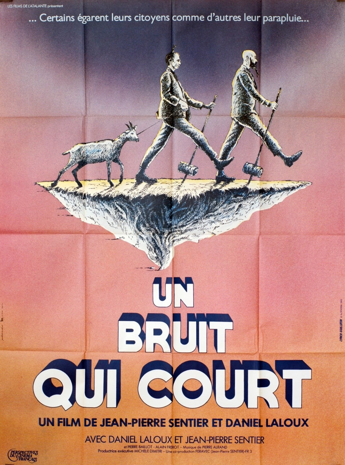 UN BRUIT QUI COURT JEAN-PIERRE SENTIER MOVIE POSTER ORIGINAL 120x160