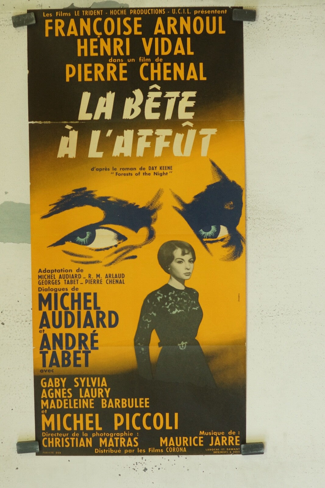 LA BÊTE À L’AFFUT MOVIE POSTER ORIGINAL (38X80) FRANCOISE ARNOUL – HENRI VIDAL