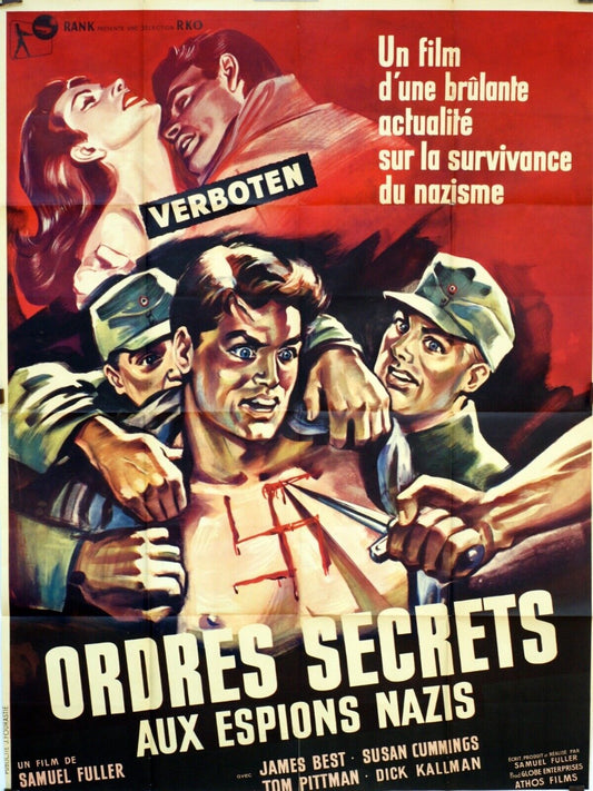 ORDRES SECRETS AUX ESPIONS NAZIS POSTER ORIGINAL120x160 JAMES BEST