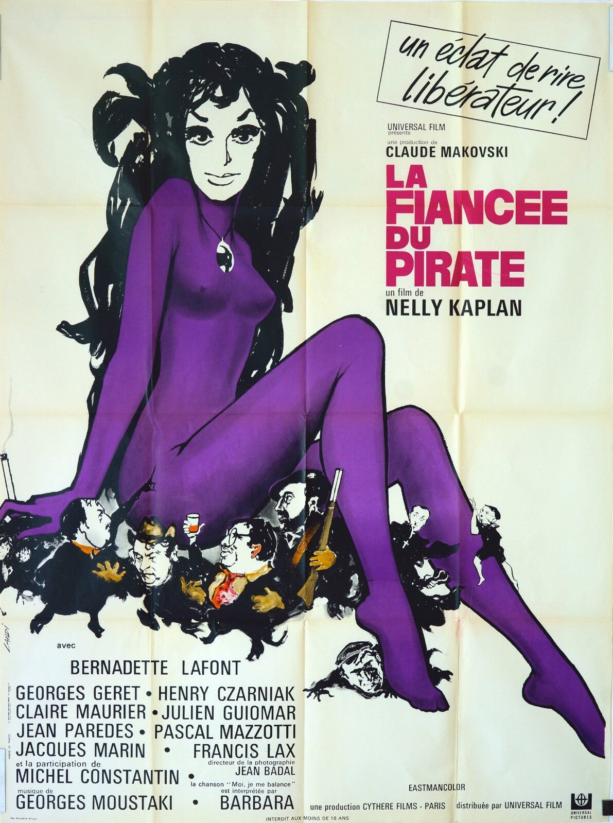 LA FIANCÉE DU PIRATE MOVIE POSTER ORIGINAL 120x160