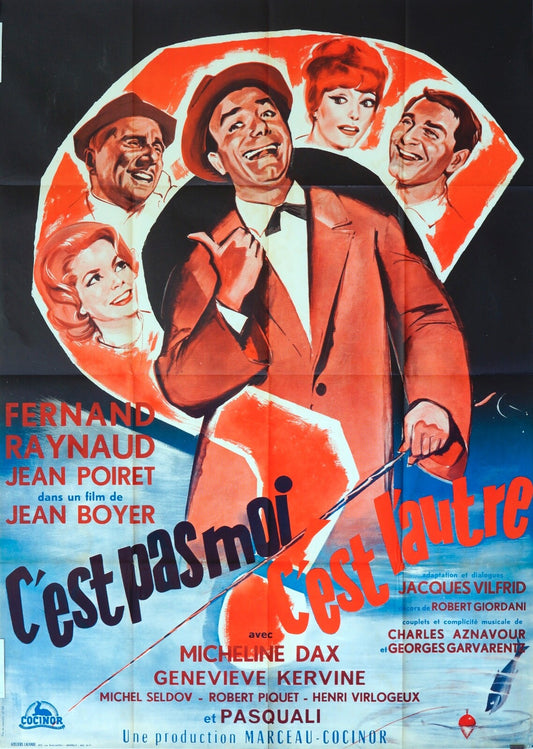 C’EST PAS MOI C’EST L’AUTRE, 1962 POSTER ORIGINAL 120x160 FERNAND RAYNAUD