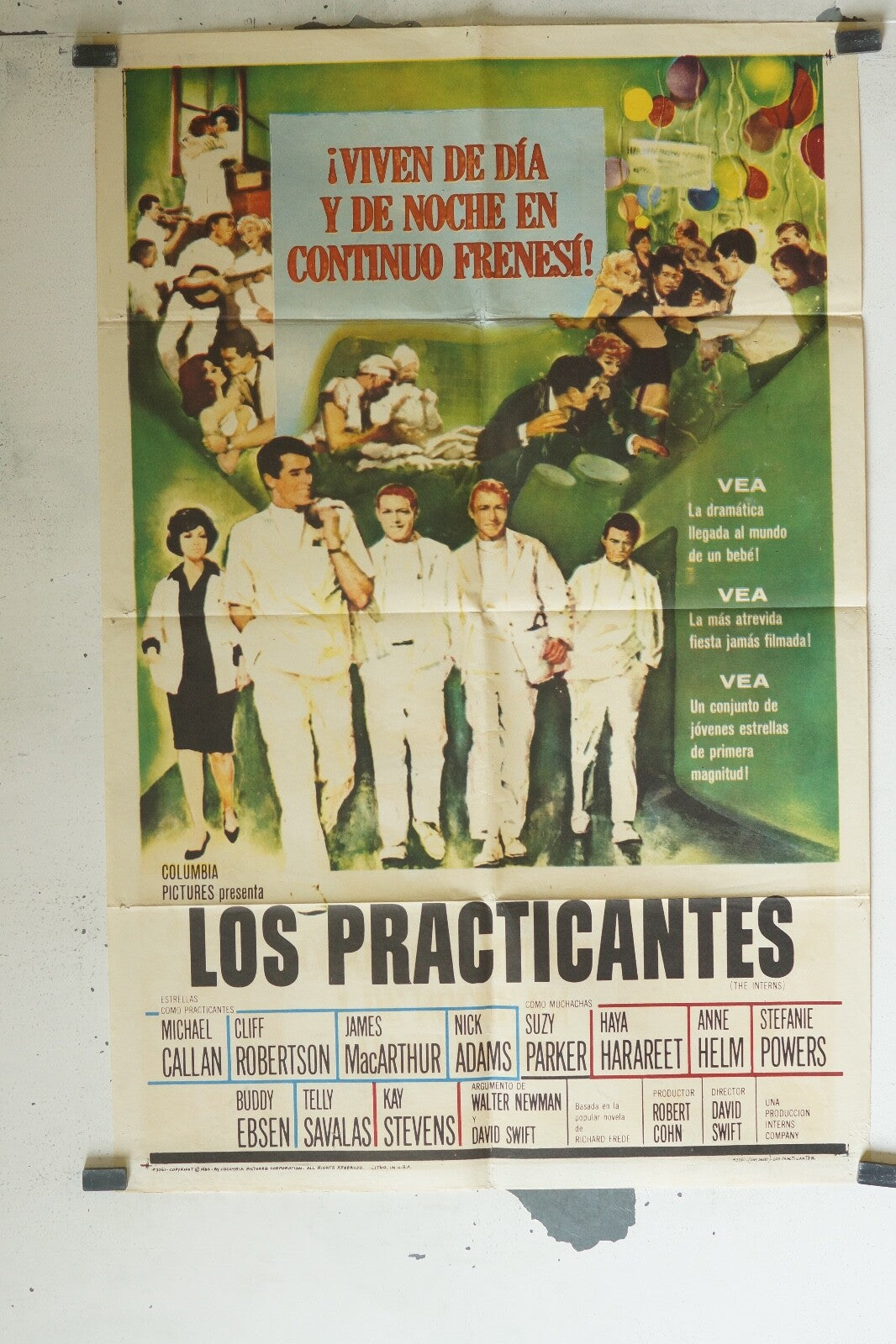 LOS PRATICANTES 70x100 ORIGINAL MOVIE POSTER MICHAEL CALLAN, CLIFF ROBERTSON
