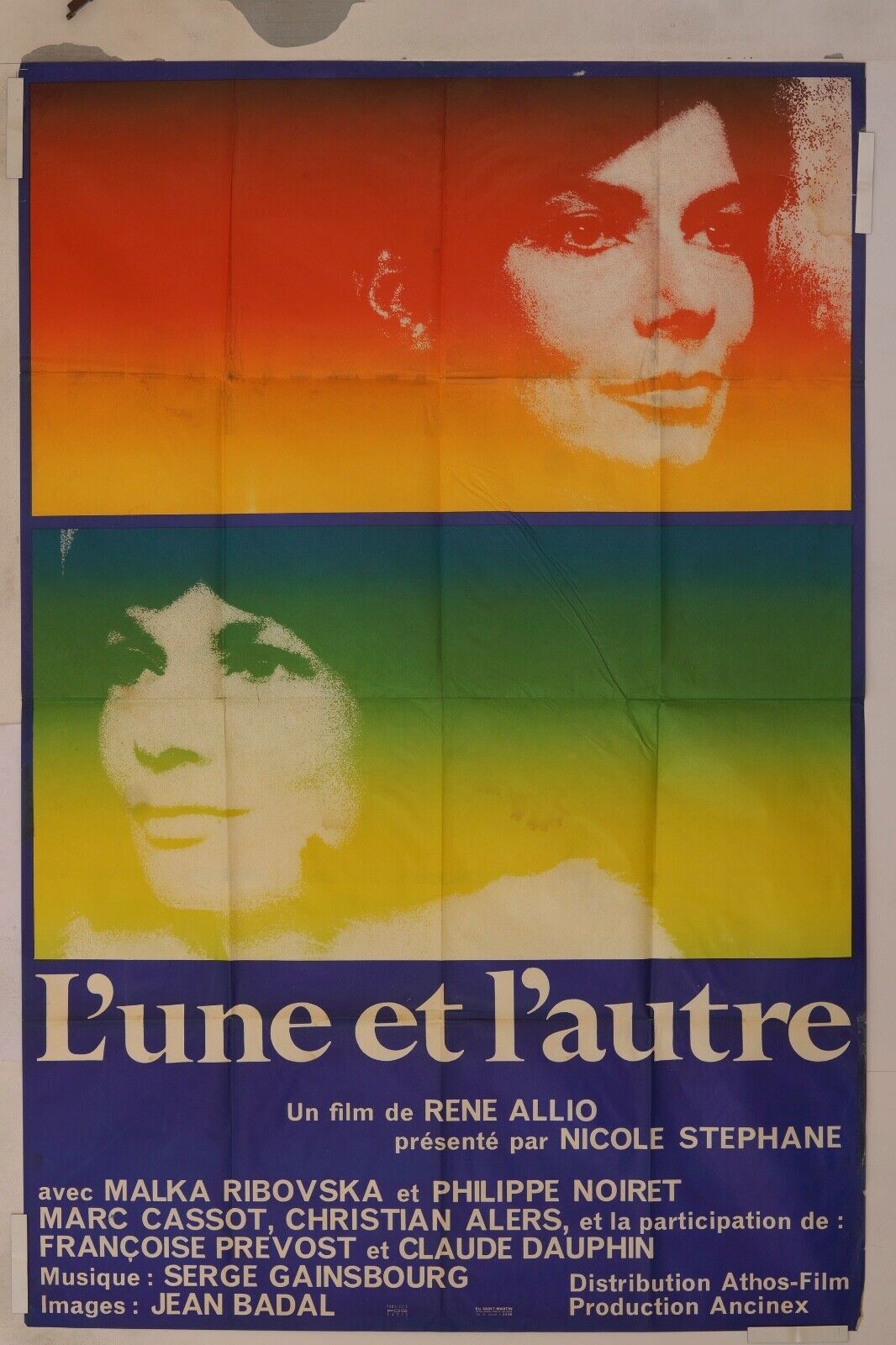 L’UNE ET L’AUTRE MOVIE POSTER ORIGINAL (120x160)  MALKA RIBOVSKA