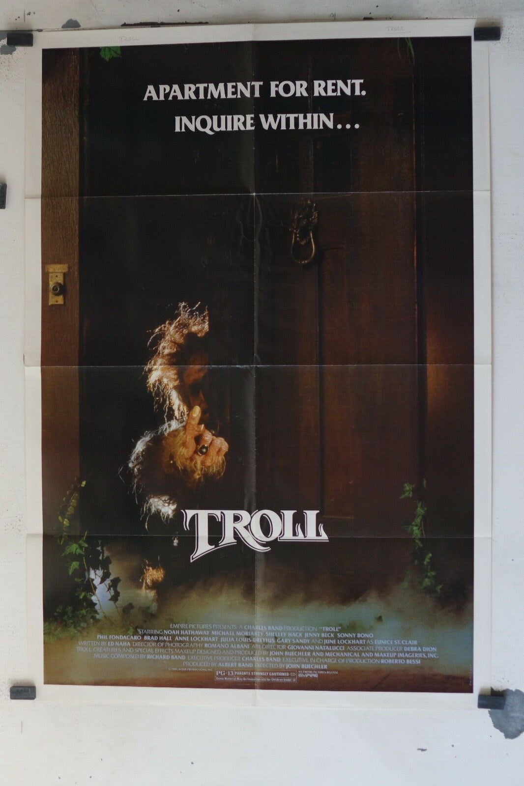 TROLL POSTER ORIGINAL 69x103, John Carl Buechler, Noah Hathaway