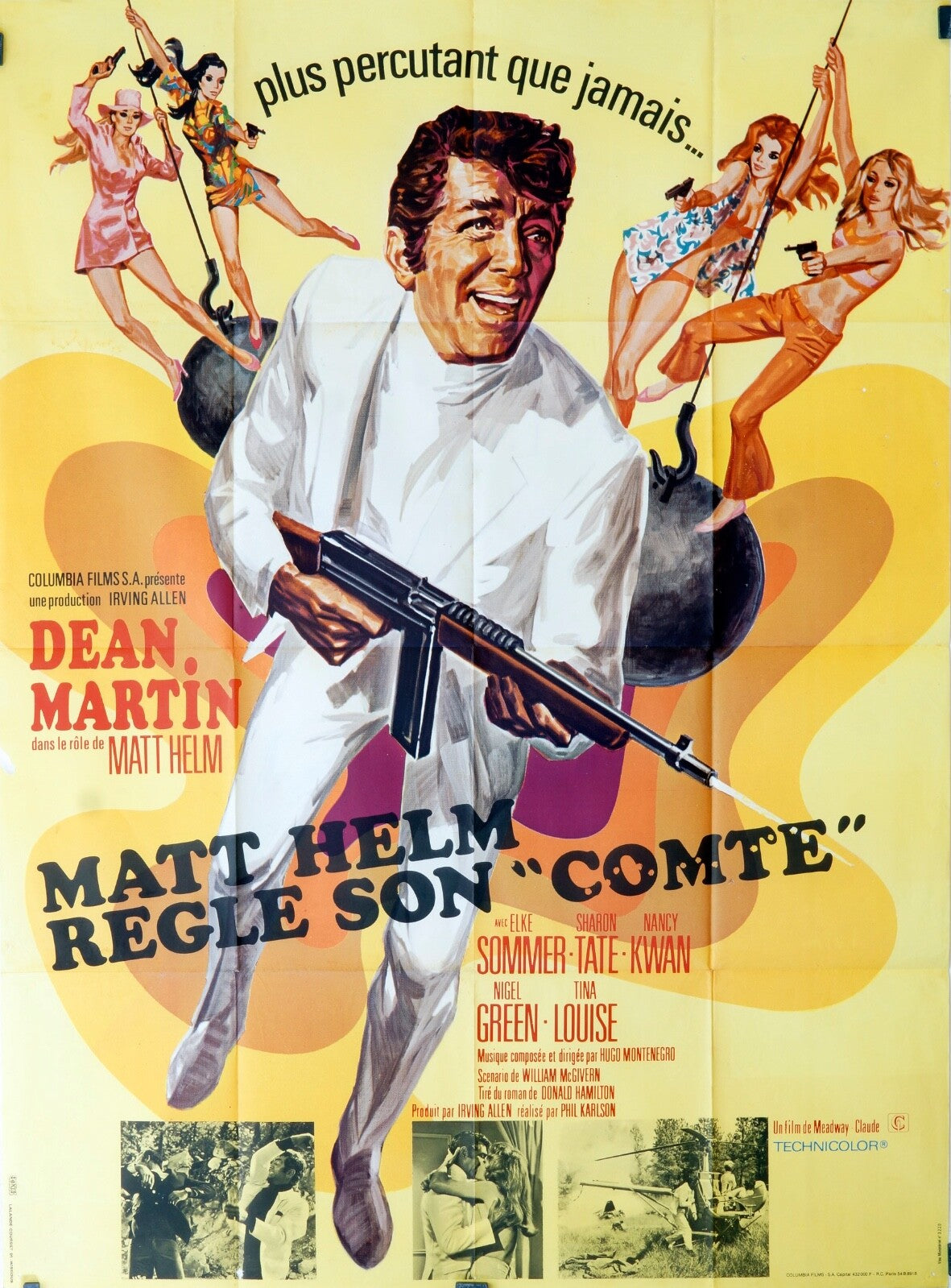 MATT HELM REGLE SON “COMTE” DEAN MARTIN  ORIGINAL MOVIE POSTER 120x160