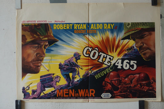 COTE 465 (BELGE) MOVIE POSTER ORIGINAL 52x36 Robert Ryan , Aldo Ray