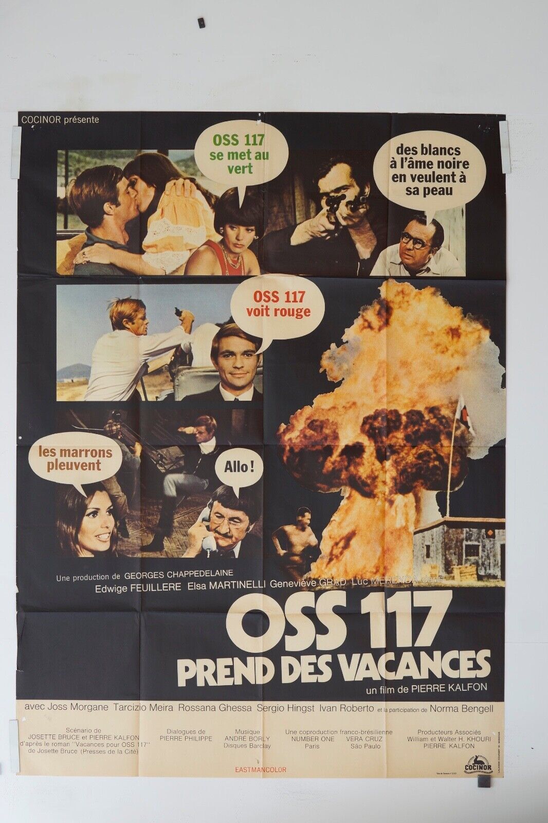 OSS 117 PREND DES VACANCES MOVIE POSTER ORIGINAL 120x160 PIERRE KALFON