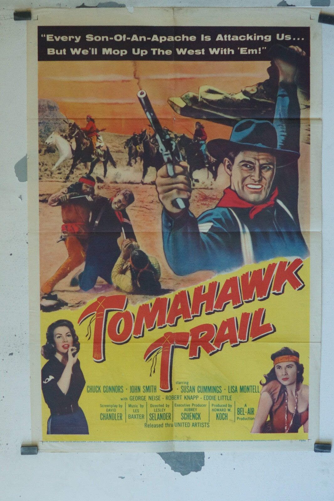 TOMAHAWK TRAIL MOVIE POSTER ORIGINAL VINTAGE (70X100) CHUCK CONNORS