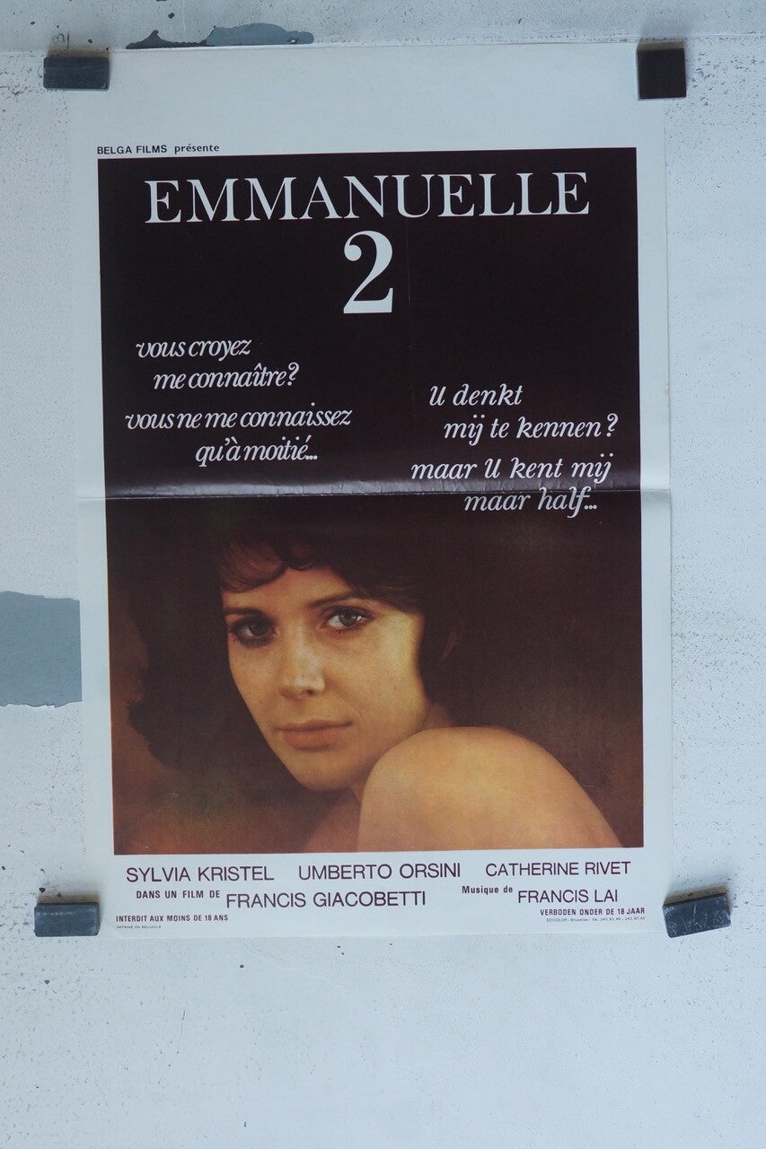 EMMANUELLE 2, BELGIUM MOVIE POSTER 35x55 SYLVIA KRISTEL