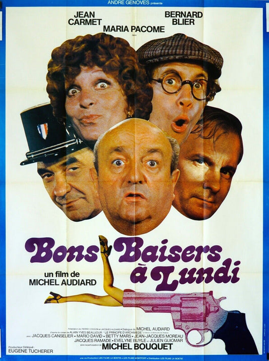 BONS BAISERS À LUNDI 120X160 ORIGINAL MOVIE POSTER JEAN CARMET