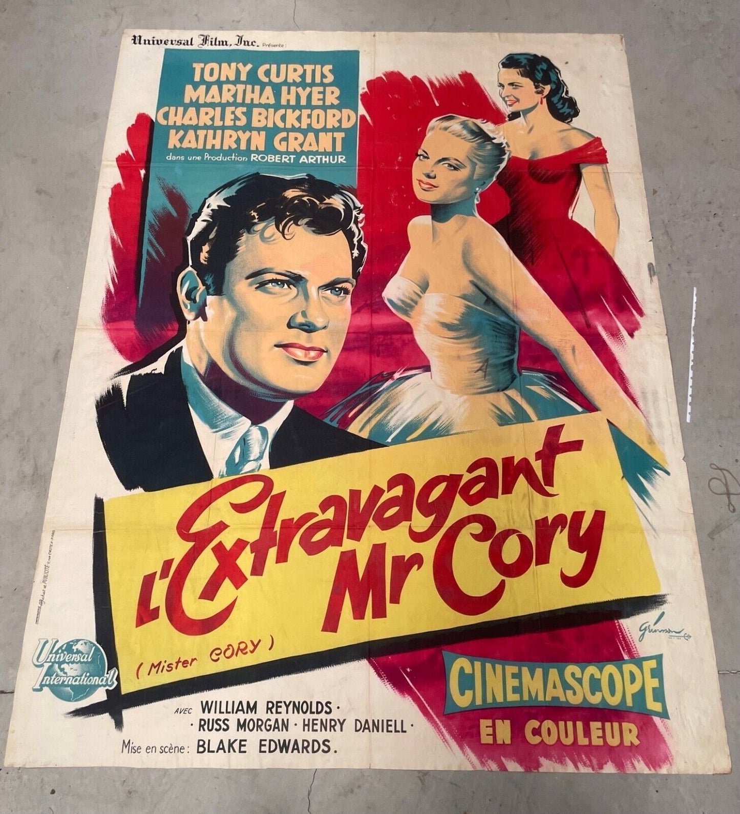 L’EXTRAVAGANT MR CORY Original Movie Poster 120X160 TONY CURTIS