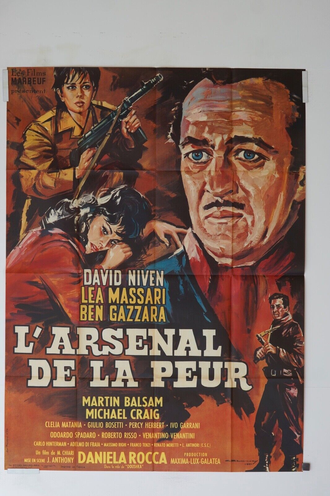 L’ARSENAL DE LA PEUR MOVIE POSTER ORIGINAL 120x160  DAVID NIVEN