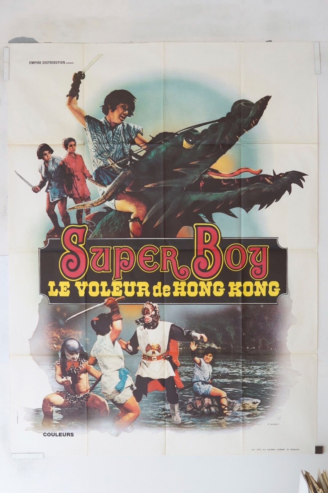 SUPER BOY, LES VOLEURS DE HONG-KONG MOVIE POSTER ORIGINAL 120x160 JEETENDRA