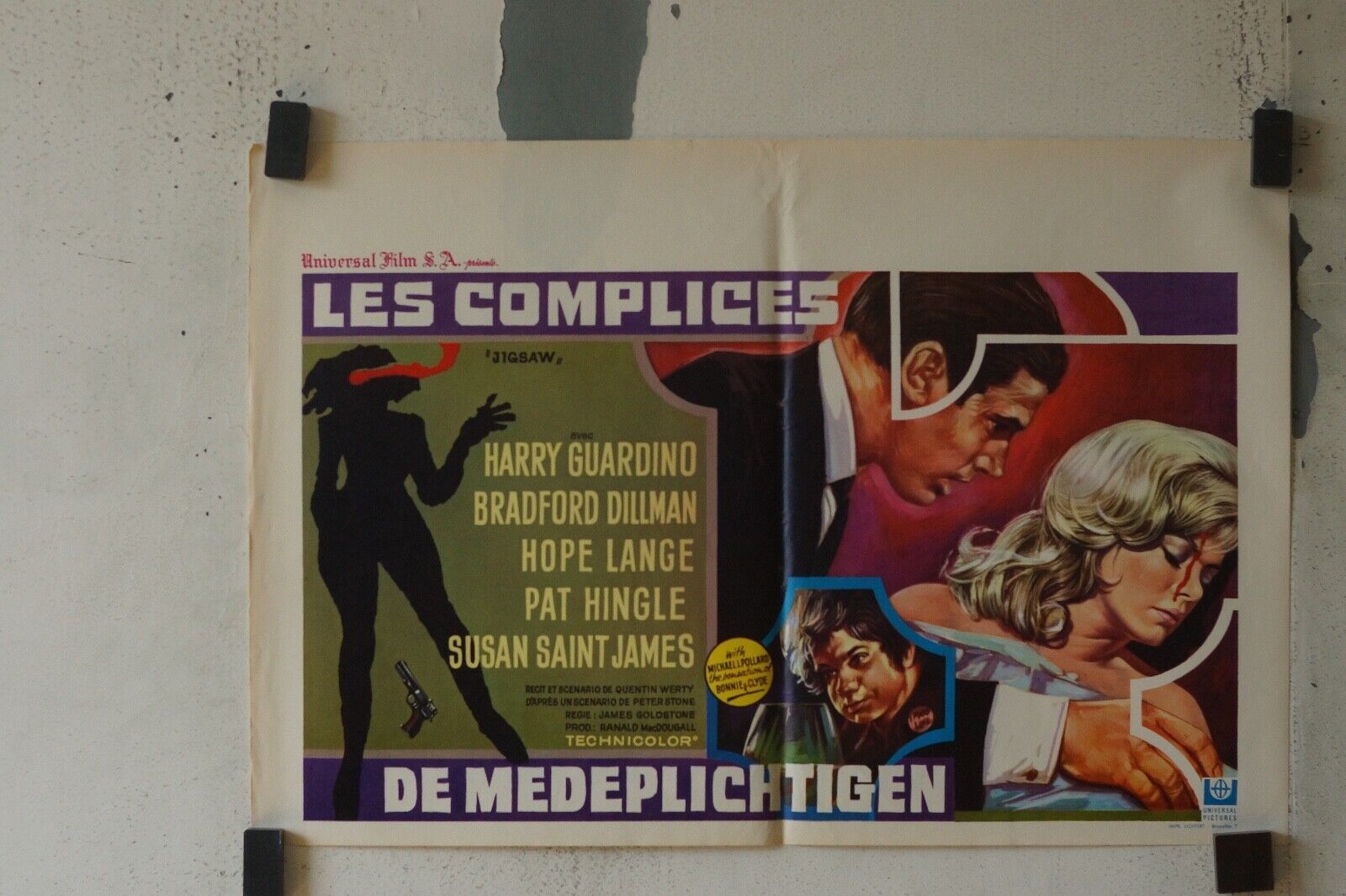 LES COMPLICES MOVIE POSTER ORIGINAL (55X37)  HARRY GUARDINO
