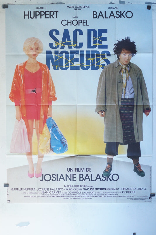 SAC DE NOEUDS MOVIE POSTER ORIGINAL 120x160 ISABELLE HUPPERT – JOSIANE BALASKO