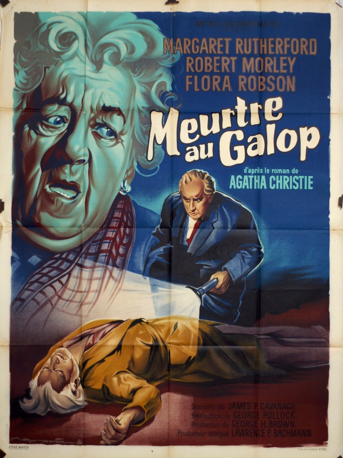 MEURTRE AU GALOP  MARGARET RUTHERFORD MOVIE POSTER ORIGINAL 120x160