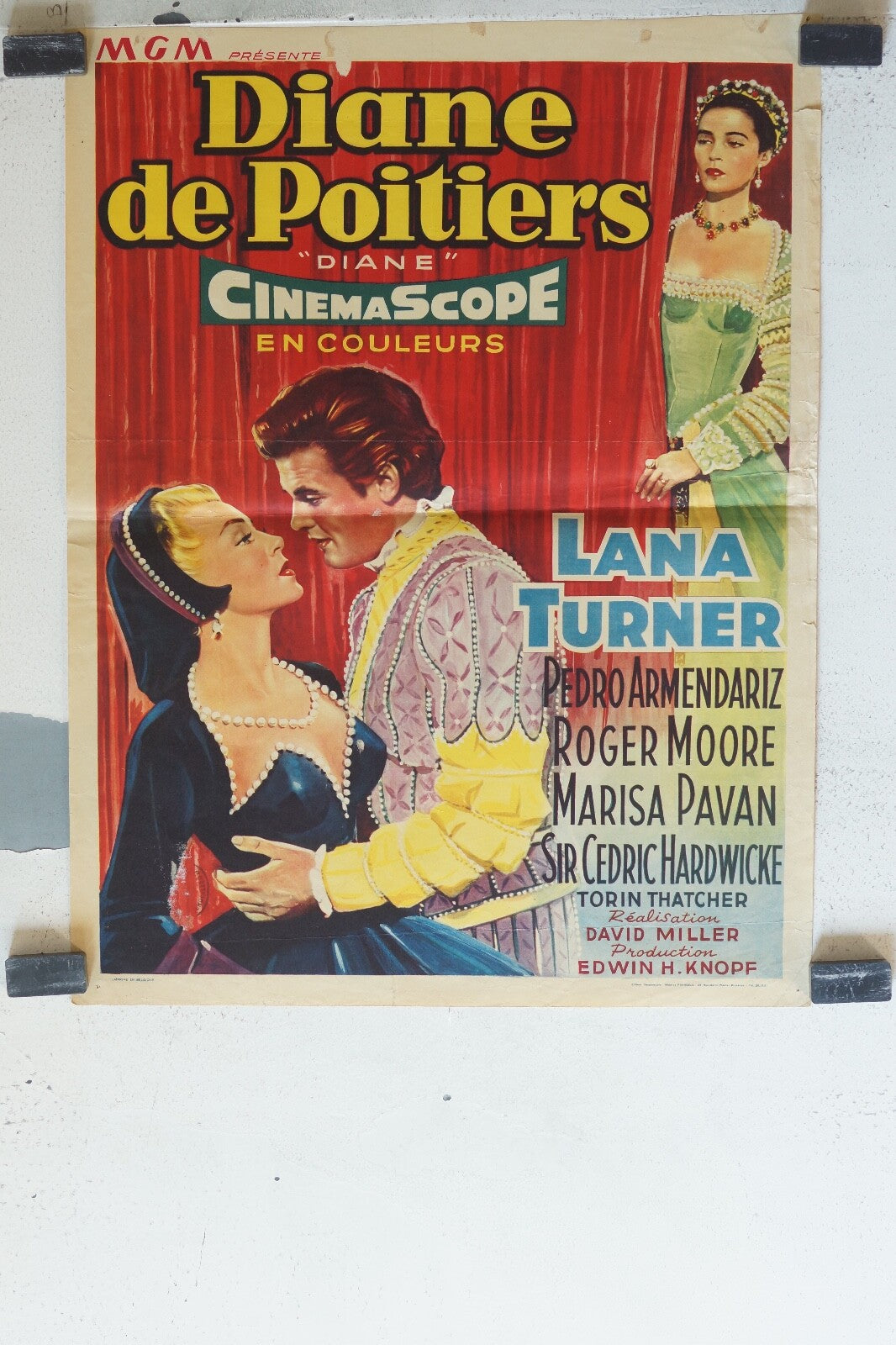 DIANE DE POITIERS (belge) MOVIE POSTER ORIGINAL 48x37 Pedro Armendariz 