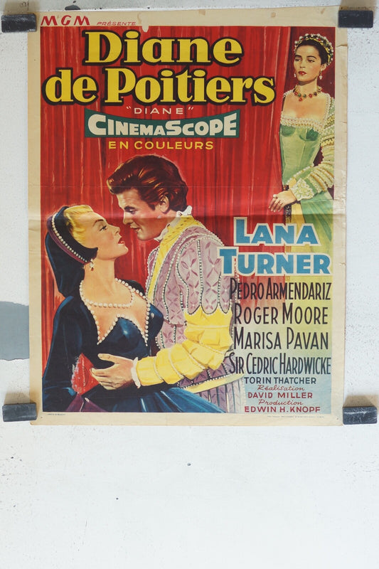DIANE DE POITIERS (belge) MOVIE POSTER ORIGINAL 48x37 Pedro Armendariz 