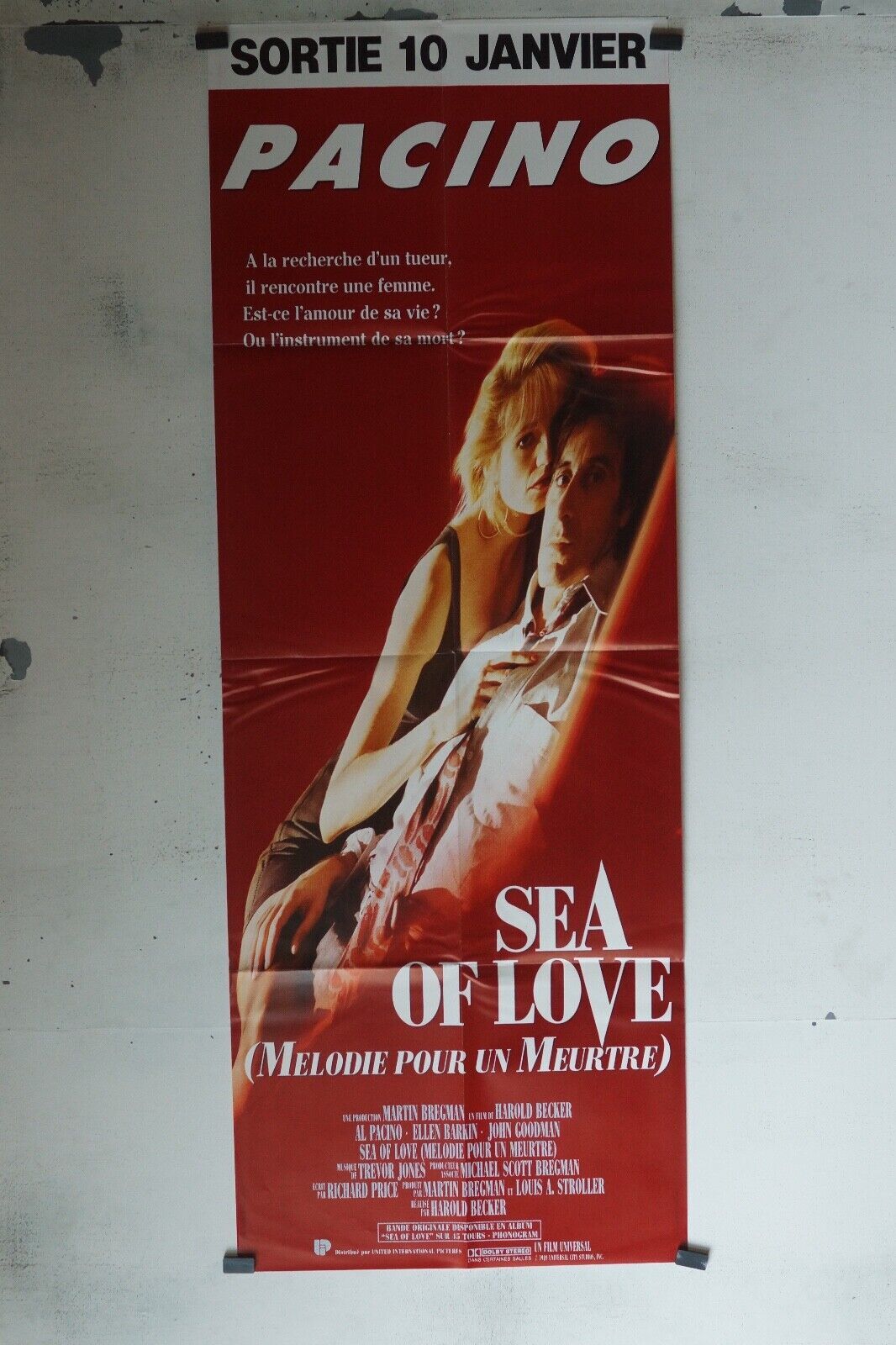 SEA OF LOVE MOVIE POSTER ORIGINAL 60x160 PACINO