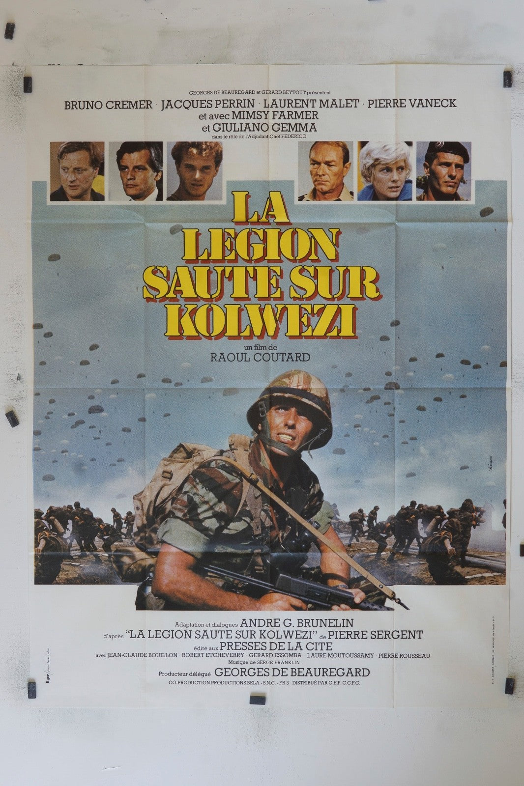 LA LÉGION SAUTE SUR KOLWEZI BRUNO CREMER MOVIE POSTER ORIGINAL 120x160