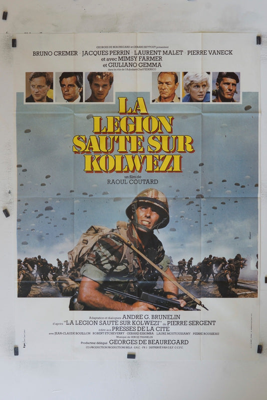 LA LÉGION SAUTE SUR KOLWEZI BRUNO CREMER MOVIE POSTER ORIGINAL 120x160