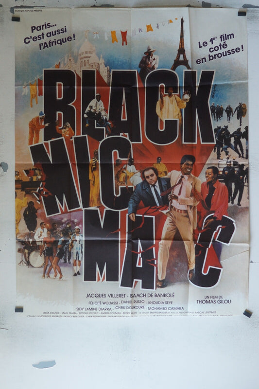 BLACK MIC MAC MOVIE POSTER ORIGINAL 120x160 JACQUES VILLERET