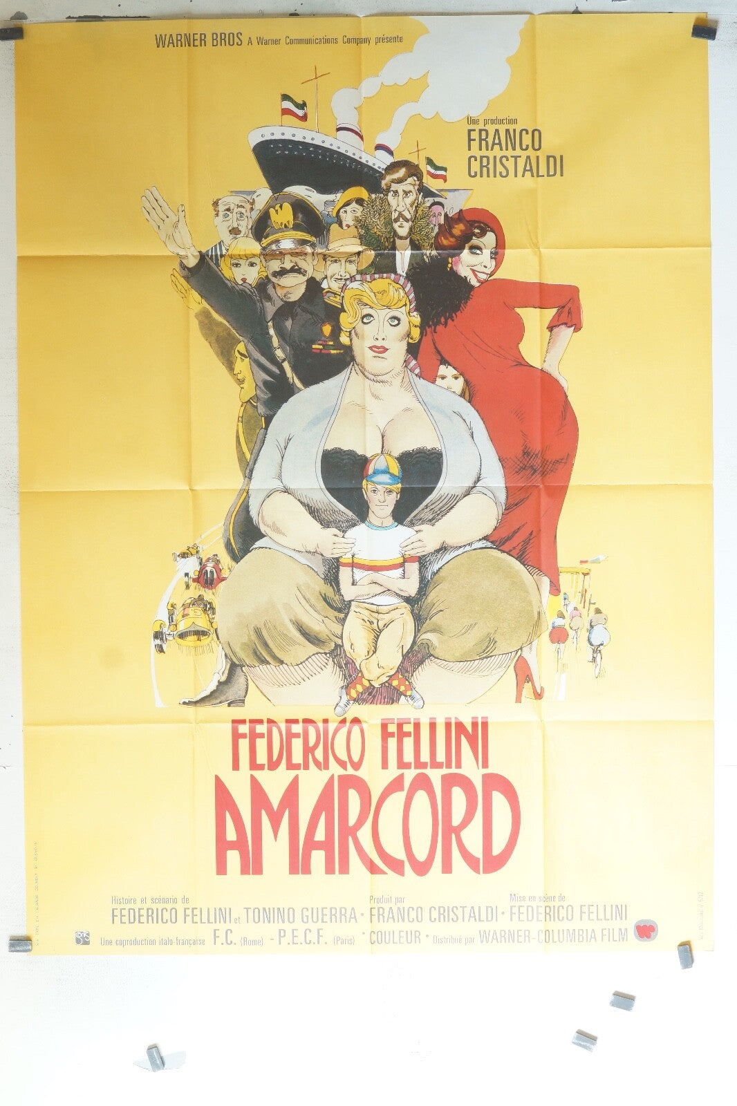 AMARCORD movie poster ORIGINAL 120x160 Pupella Maggio , Armando Brancia 
