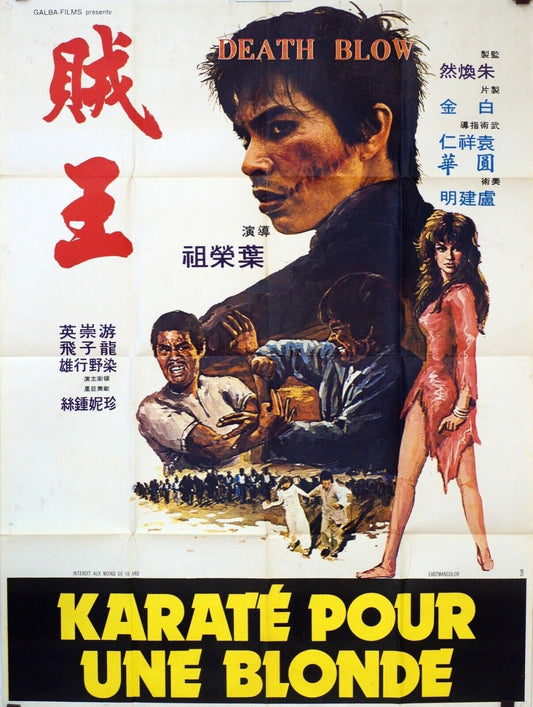 KARATÉ POUR UNE BLONDE ORIGINAL MOVIE POSTER 120X160 DEATH BLOW