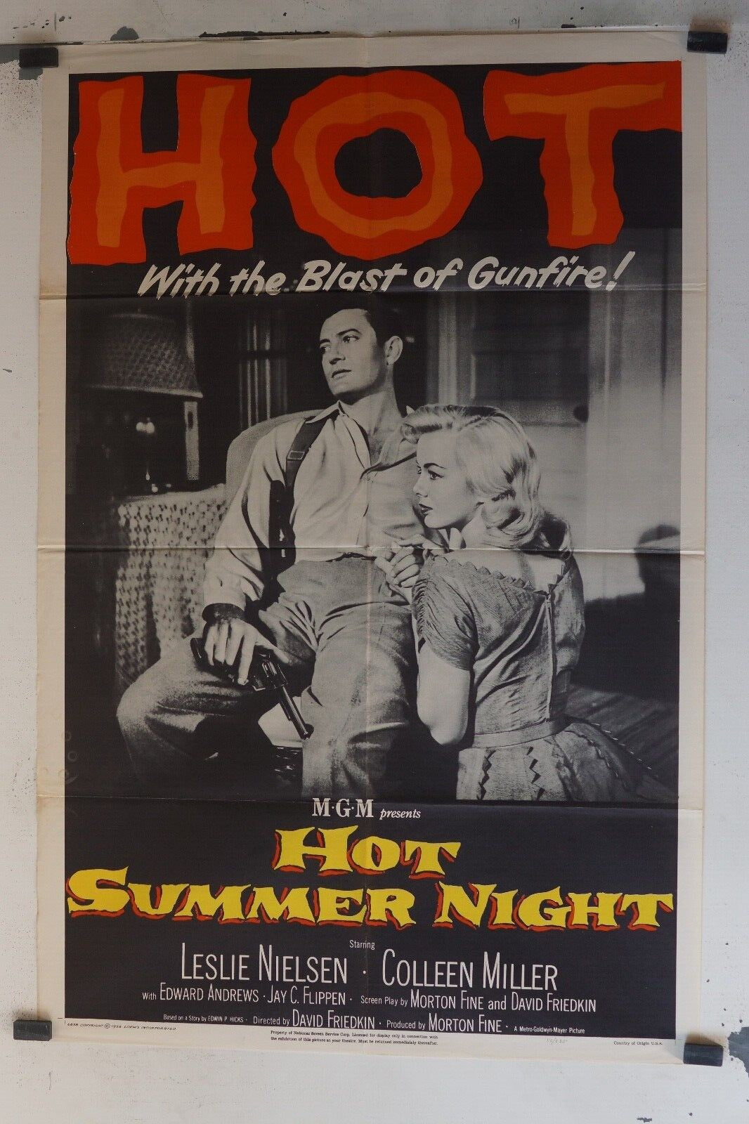 HOT SUMMER NIGHT MOVIE POSTER ORIGINAL (69x103), David Friedkin 