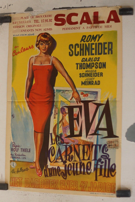  EVA LES CARNETS D’UNE JEUNE FILLE (Belge) ORIGINAL 30x55