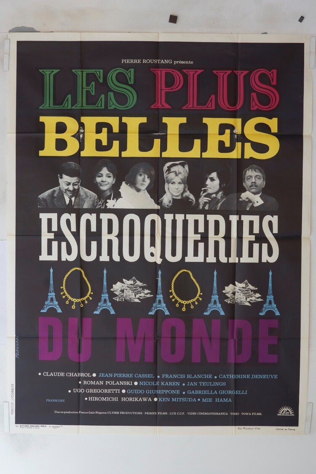 LES PLUS BELLES ESCROQUERIES MOVIE POSTER ORIGINAL 120x160 GODARD