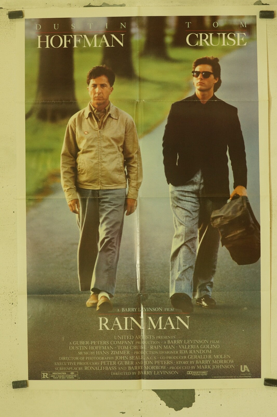 RAIN MAN 70x100 ORIGINAL MOVIE POSTER DUSTIN HOFFMAN, TOM CRUISE