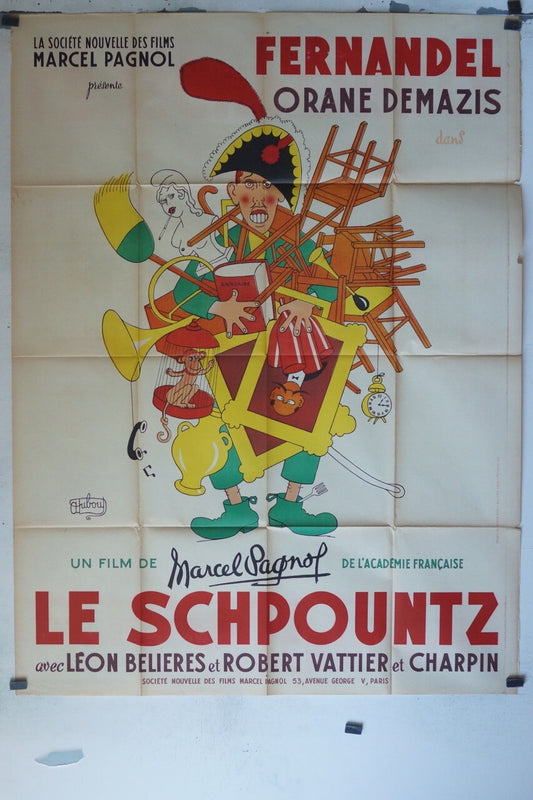 LE SCHPOUNTZ MOVIE POSTER ORIGINAL 120x160 FERNANDEL