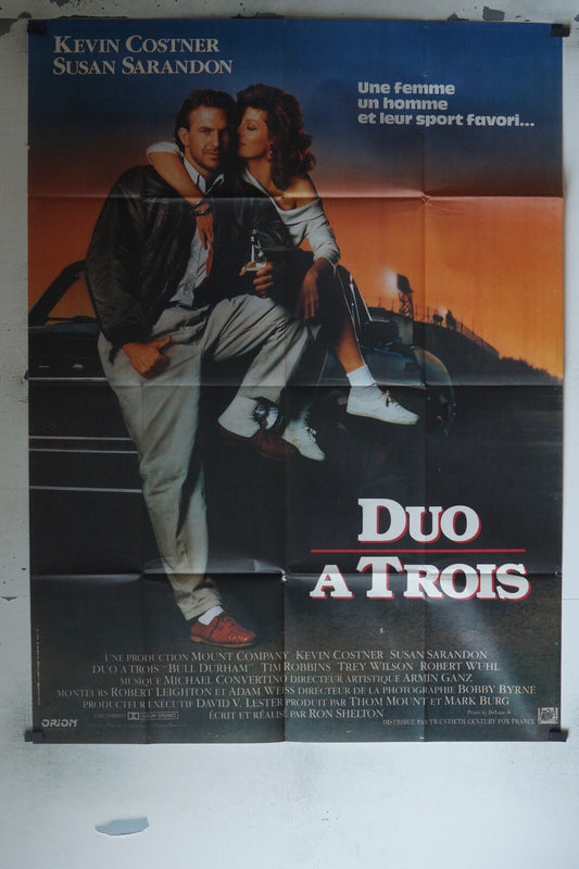 DUO A TROIS POSTER ORIGINAL 120x160 KEVIN COSTNER