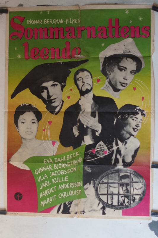 SOMMARMATTENS LEENDE, INGMAR BERGMAN 70x100 ORIGINAL MOVIE POSTER EVA DAHLBECK