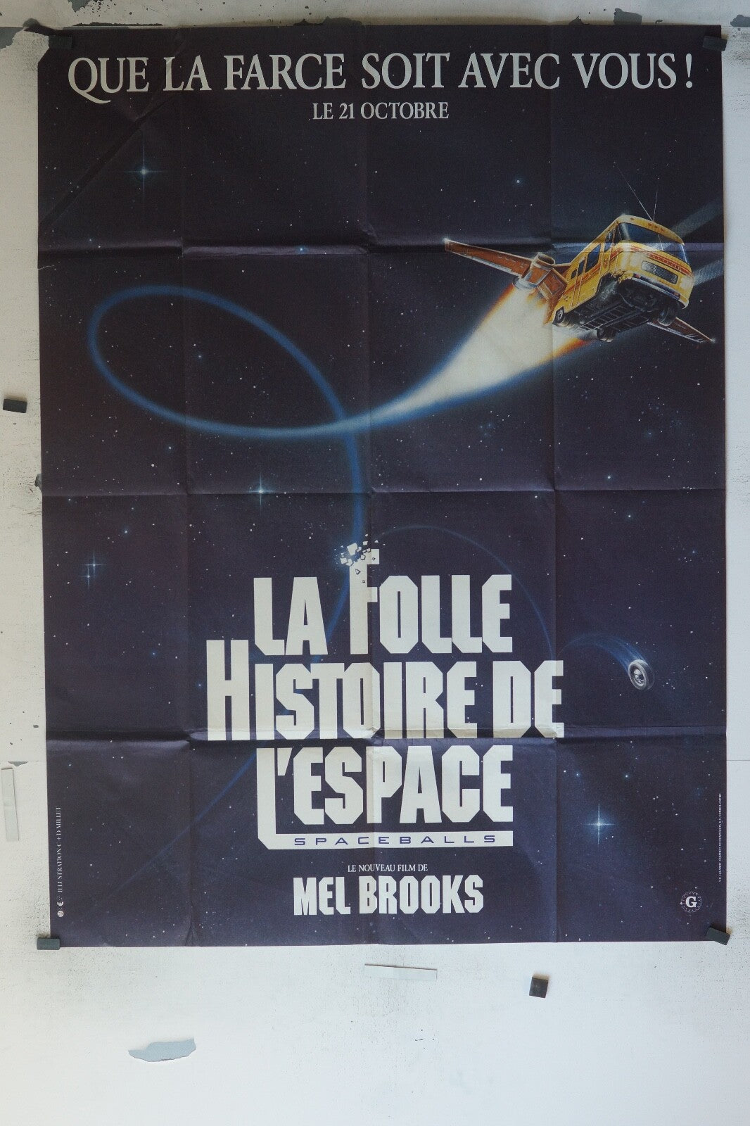 LA FOLLE HISTOIRE DE L’ESPACE Original Movie Poster 120X160 MEL BROOKS