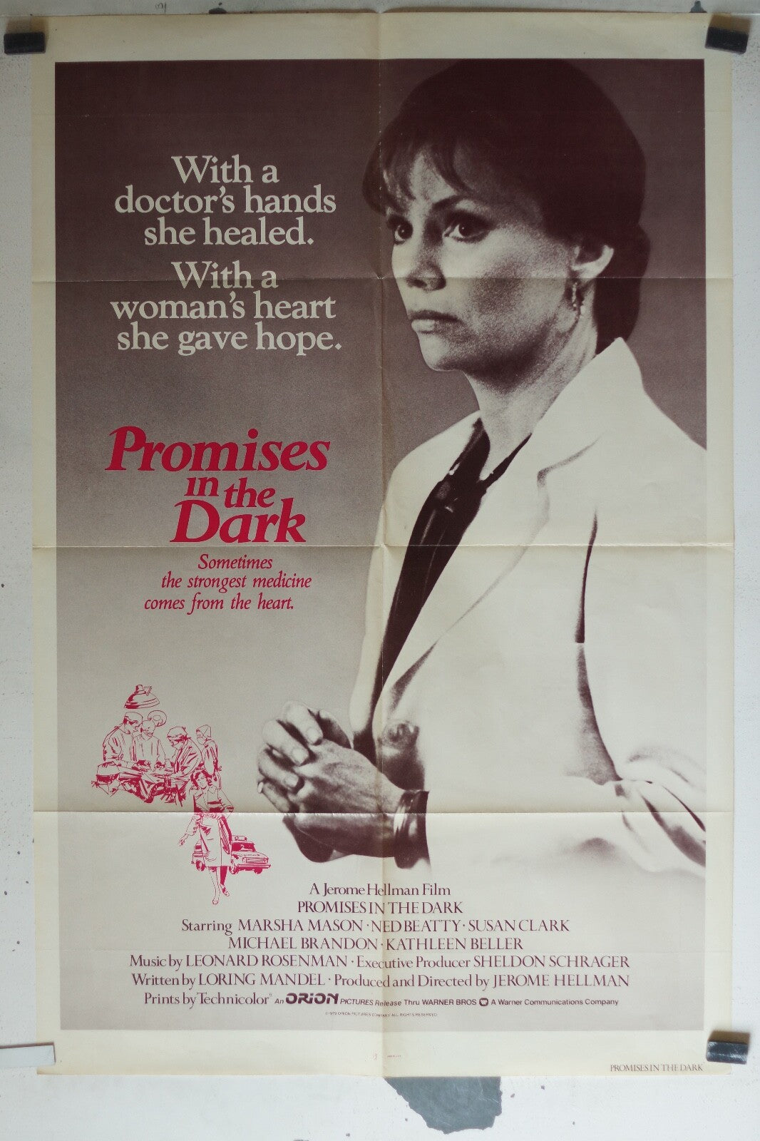 PROMISES IN THE DARK ORIGINAL MOVIE POSTER 69x103 Marsha Mason , Ned Beatty 