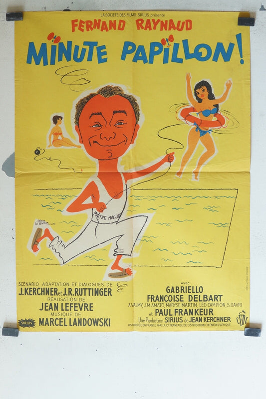 MINUTE PAPILLON MOVIE POSTER (60x80) Gabriello , Françoise Delbart