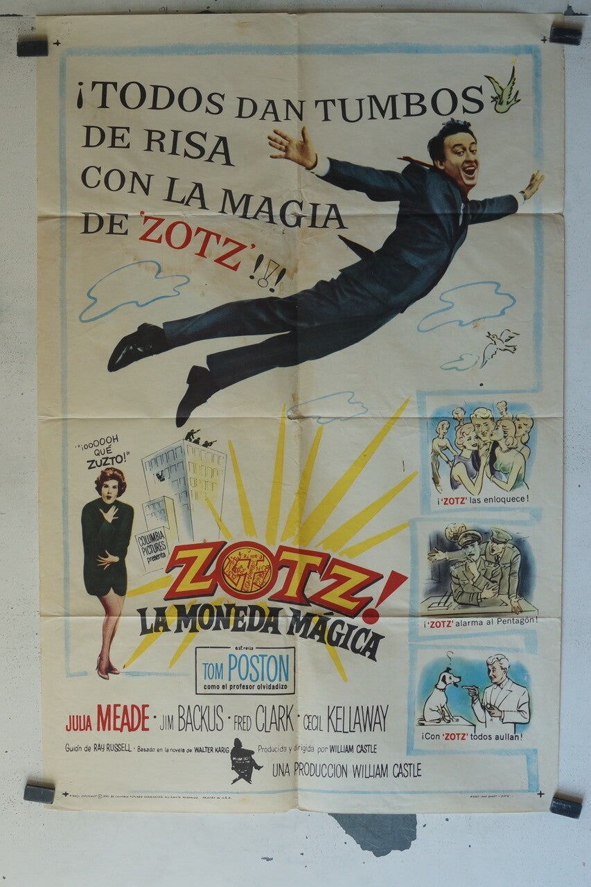 ZOTZ LA MONEDA MAGICA (70X100), 1962 ORIGINAL MOVIE POSTER JULIA MEADE, JIM